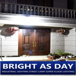 Solar Flood Lights Security LED Outdoor Lights 120/168/228 LED Bead Outdoor Solar Remote Control Wall Lamp LED Body Sensing Garden Lamp Home Garage Lamp Road Lighting Solar Lamp