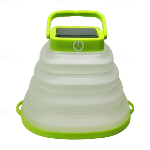 Solar Folding LED Light Portable Camping Light Soft Rubber Telescopic Lamp 3 Modes Waterproof Rechargeable Camping Tent Lantern