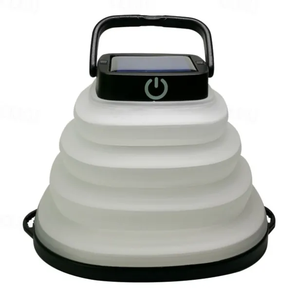 Solar Folding LED Light Portable Camping Light Soft Rubber Telescopic Lamp 3 Modes Waterproof Rechargeable Camping Tent Lantern