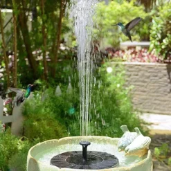 Solar Fountain Lights Water Pump Pool Pond Light Remote Control Garden Decoration Bird Bath Solar Powered Fountain Floating Water