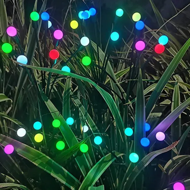 Solar Garden Light Waterproof Firefly Lights Outdoor Starburst Swaying Lights 2 Modes 6/8/10 Heads for Yard Patio Pathway Decoration