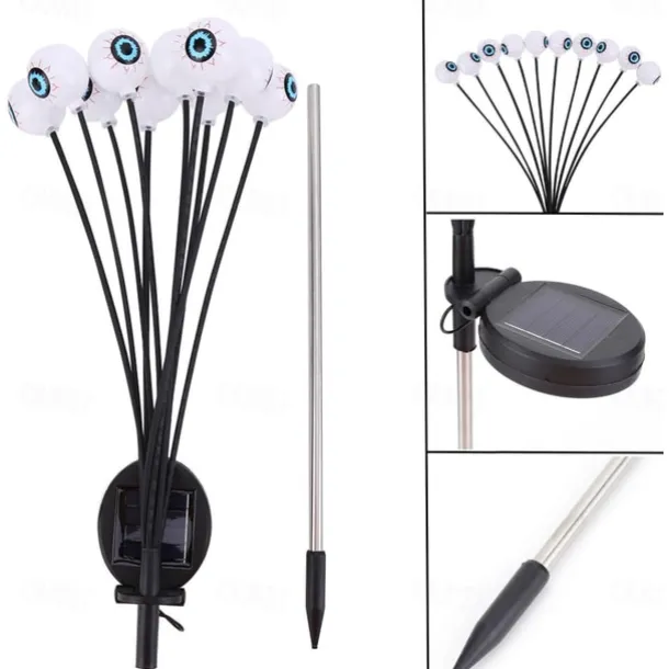 Solar Garden Light Waterproof Firefly Lights Outdoor Starburst Swaying Lights 2 Modes 6/8/10 Heads for Yard Patio Pathway Decoration