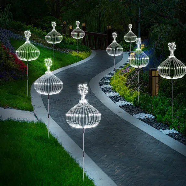 Solar Garden Lights Outdoor Firework Lights 5 Pack 120 LED Solar Lights Decorative Stake with Remote 8 Modes DIY Landscape Light Waterproof Lamps for Walkway Pathway Backyard Lawn