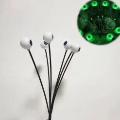 Solar Halloween Firefly Lights Eyeball Swing Lights Halloween Ghost Eyes Lawn Lamp Outdoor Patio Holiday Party Halloween Decoration 1pc