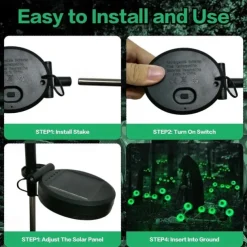 Solar Halloween Firefly Lights Eyeball Swing Lights Halloween Ghost Eyes Lawn Lamp Outdoor Patio Holiday Party Halloween Decoration 1pc