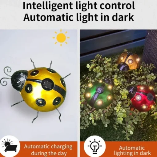Solar Ladybug Light Outdoor Garden Light Yard Lawn Aisle Courtyard Landscape Decoration