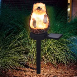 Solar Lamp Outdoor Garden Lamp Imitation Animal Solar Night Lamp Hedgehog Resin Landscape Channel Spotlight LED Pile Lamp Garden Garden Lawn Lawn Lamp 1PC