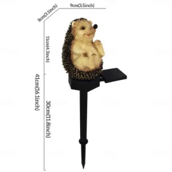 Solar Lamp Outdoor Garden Lamp Imitation Animal Solar Night Lamp Hedgehog Resin Landscape Channel Spotlight LED Pile Lamp Garden Garden Lawn Lawn Lamp 1PC