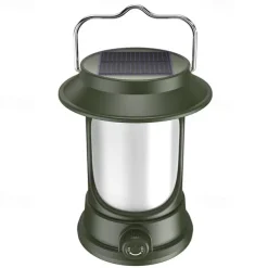 Solar LED Camping Lantern, LED Retro Rechargeable Hangable Outdoor Tent Light for Outdoor Camping