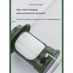 Solar LED Camping Lantern, LED Retro Rechargeable Hangable Outdoor Tent Light for Outdoor Camping