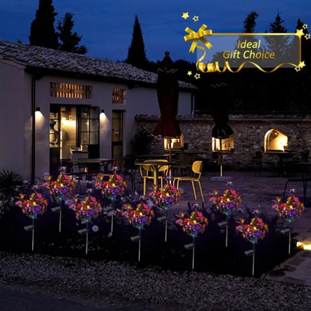 Solar LED Colorful Butterfly Lawn Light - Waterproof Pathway & Garden Lights, Tree Light Plug-In for Christmas, Wedding & Villa Garden Decoration