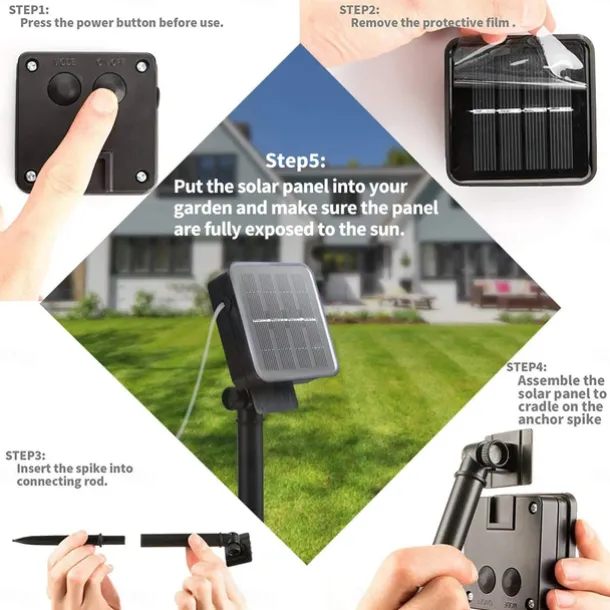 Solar LED Football Fairy Lights, 5m 20LEDs Euro Cup DIY Soccer String Lights Outdoor Waterproof Garden Bar KTV Club Holiday Party Decoration