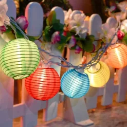Solar LED Lantern String Lights – Waterproof Outdoor String Fairy Lights 1.5M to 3M, Christmas Window Decoration Warm White Bulbs for Outdoor Garden, Party, and Patio Decor