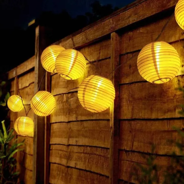 Solar LED Lantern String Lights – Waterproof Outdoor String Fairy Lights 1.5M to 3M, Christmas Window Decoration Warm White Bulbs for Outdoor Garden, Party, and Patio Decor