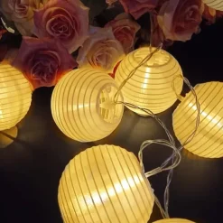 Solar LED Lantern String Lights – Waterproof Outdoor String Fairy Lights 1.5M to 3M, Christmas Window Decoration Warm White Bulbs for Outdoor Garden, Party, and Patio Decor