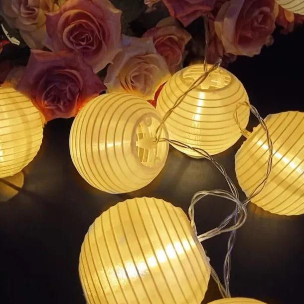 Solar LED Lantern String Lights – Waterproof Outdoor String Fairy Lights 1.5M to 3M, Christmas Window Decoration Warm White Bulbs for Outdoor Garden, Party, and Patio Decor