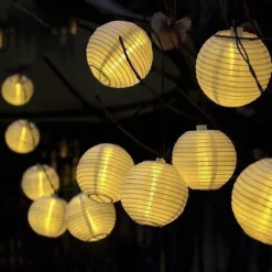 Solar LED Lantern String Lights – Waterproof Outdoor String Fairy Lights 1.5M to 3M, Christmas Window Decoration Warm White Bulbs for Outdoor Garden, Party, and Patio Decor