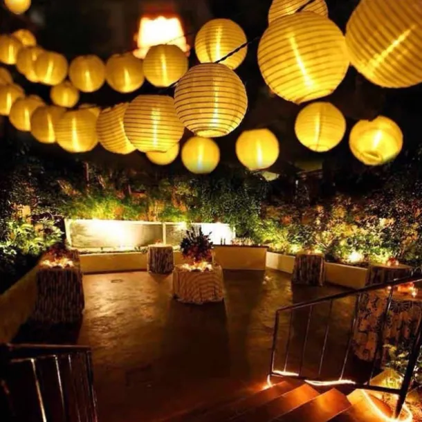 Solar LED Lantern String Lights – Waterproof Outdoor String Fairy Lights 1.5M to 3M, Christmas Window Decoration Warm White Bulbs for Outdoor Garden, Party, and Patio Decor