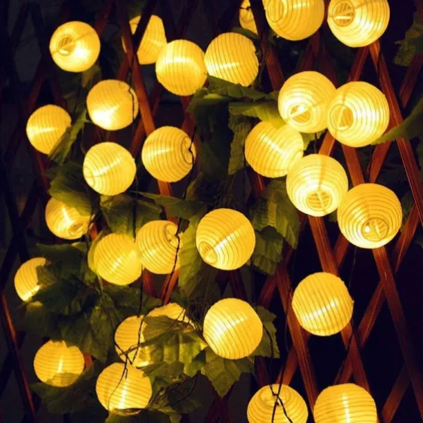 Solar LED Lantern String Lights – Waterproof Outdoor String Fairy Lights 1.5M to 3M, Christmas Window Decoration Warm White Bulbs for Outdoor Garden, Party, and Patio Decor