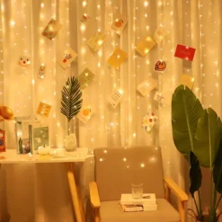 Solar LED String light Outdoor Fairy Lights Garland for Window Christmas Light Decoration 3x3M for Patio Garden Curtain Rooftop Lamp