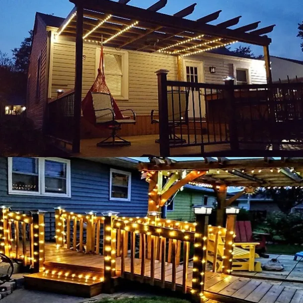 Solar LED String Light Outdoor String Lights 22M 200LED 8 Function Fairy Lights Outdoor Waterproof Garden Lawn Courtyard Christmas Decoration Light