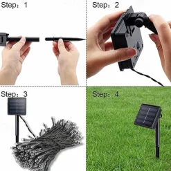 Solar LED String Light Outdoor String Lights 22M 200LED 8 Function Fairy Lights Outdoor Waterproof Garden Lawn Courtyard Christmas Decoration Light