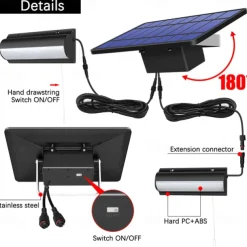 Solar Light Outdoor Pendant Light Automatic Sensor Switch Double Head Garden Lights Used In Gardens Yards Indoors Etc.