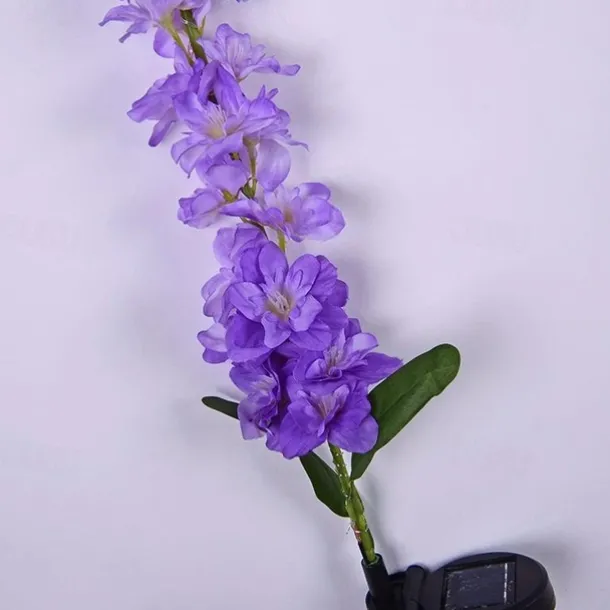 Solar Lights Outdoor Garden Decor Solar Powered Violet Lights Flower Stake Waterproof Solar Flower Lights for Garden Corridor Yard Lawn Patio Pathway Balcony Pool Wedding Decorative