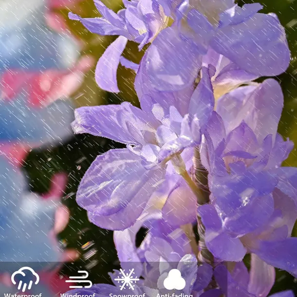 Solar Lights Outdoor Garden Decor Solar Powered Violet Lights Flower Stake Waterproof Solar Flower Lights for Garden Corridor Yard Lawn Patio Pathway Balcony Pool Wedding Decorative