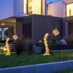 Solar Outdoor Lights LED Garden Patio Lamp Waterproof Watering Can Kettle LED Fairy Light Lawn Lamp Garden Decor Landscape Yard Lawn Fence Lighting