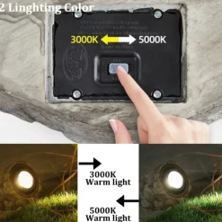 Solar Outdoor Simulation Rock Lights - Waterproof LED Pathway & Garden Spotlight, Solar Path Light for Lawn & Landscape Decor