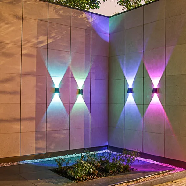 Solar Outdoor Wall Light Waterproof High Brightness Garden Decor Lights Backyard Courtyard Home Decor Solar LED Wall Lamps