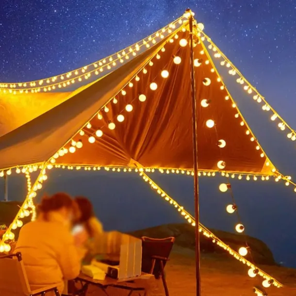 Solar Outdoor Waterproof G50 Bulb String Lights 5m 7m Perfect for Christmas, Backyard Outdoor Patio Camping Atmosphere Decoration
