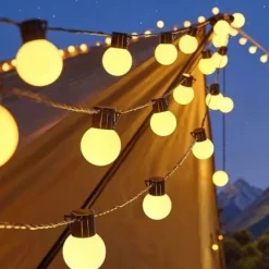 Solar Outdoor Waterproof G50 Bulb String Lights 5m 7m Perfect for Christmas, Backyard Outdoor Patio Camping Atmosphere Decoration