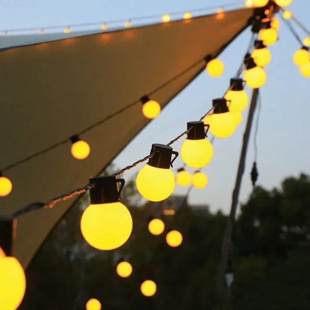 Solar Outdoor Waterproof G50 Bulb String Lights 5m 7m Perfect for Christmas, Backyard Outdoor Patio Camping Atmosphere Decoration