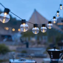 Solar Outdoor Waterproof G50 Bulb String Lights 5m 7m Perfect for Christmas, Backyard Outdoor Patio Camping Atmosphere Decoration