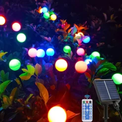 Solar Powered Firefly Lights, 4 Pack 8LED Solar Garden Lights, Firefly Lights Outdoor Waterproof with Remote Control 8 Lighting Modes, Solar Outdoor Lights Decorative for Pathway Yard Patio Landscape