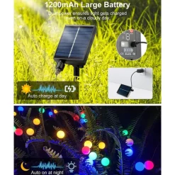 Solar Powered Firefly Lights, 4 Pack 8LED Solar Garden Lights, Firefly Lights Outdoor Waterproof with Remote Control 8 Lighting Modes, Solar Outdoor Lights Decorative for Pathway Yard Patio Landscape