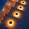 Solar Powered Underground Light Waterproof Lace Ground Plug Light Courtyard Mounted Underground Light Outdoor LED Solar Powered Lawn Light Staircase Lights Platform Lights 1PC