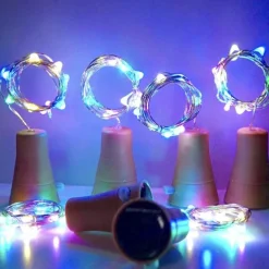Solar Powered Wine Bottle Cork Festival Outdoor Light Garland Lights Outdoor Fairy Light 2M 20 LEDs Copper Wire String Light