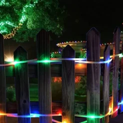 Solar Rope Lights Outdoor Waterproof Tube Light with 100 LED 35.7 feet 8 Modes Copper Wire Fairy Lights for Garden Fence Patio Yard Party Wedding Christmas Hall