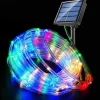 Solar Rope Lights Outdoor Waterproof String Lights 12M 7M IP65 Rope Tube String Lights Outdoor Lighting Fairy Flexible Lights 50/100 LEDs For Garden Garland Yard Lawn Fence