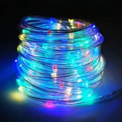 Solar Rope Lights Outdoor Waterproof String Lights 12M 7M IP65 Rope Tube String Lights Outdoor Lighting Fairy Flexible Lights 50/100 LEDs For Garden Garland Yard Lawn Fence