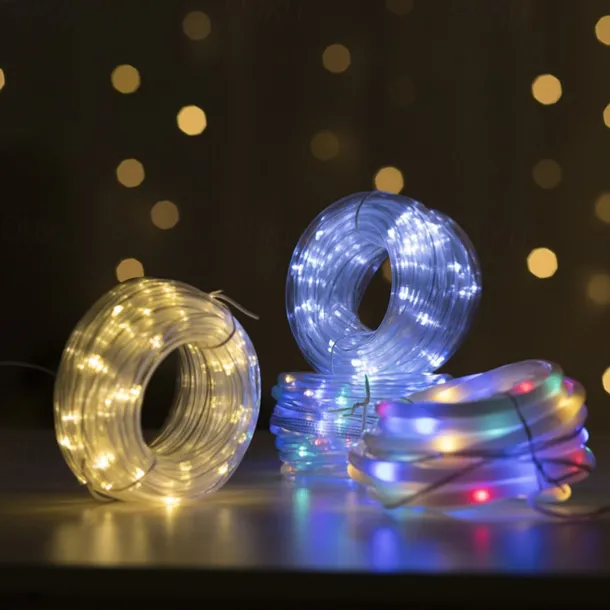 Solar Rope Lights Outdoor Waterproof String Lights 12M 7M IP65 Rope Tube String Lights Outdoor Lighting Fairy Flexible Lights 50/100 LEDs For Garden Garland Yard Lawn Fence