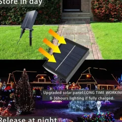 Solar Rope Lights Outdoor Waterproof Mesh Net Christmas Lights Solar Powered 8 Modes 9.8X6.6Ft 200LED bush Tree Wrap Decor Fairy Twinkle Outdoor String Light