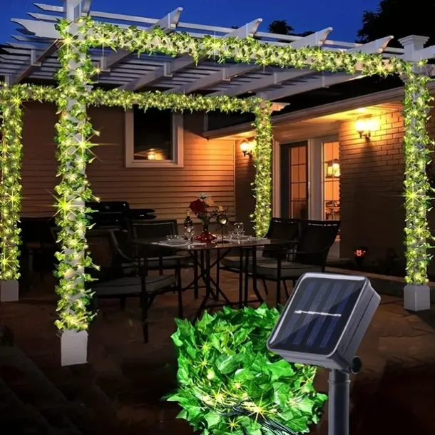 Solar Rose Flower String Lights 2m 20LEDs Garden Waterproof Valentine's Day String Lights for Home Bedroom Party Holiday Wedding Christmas Garden Valentine's Day Decoration