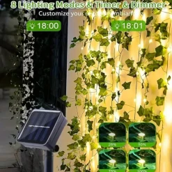 Solar Rose Flower String Lights 2m 20LEDs Garden Waterproof Valentine's Day String Lights for Home Bedroom Party Holiday Wedding Christmas Garden Valentine's Day Decoration