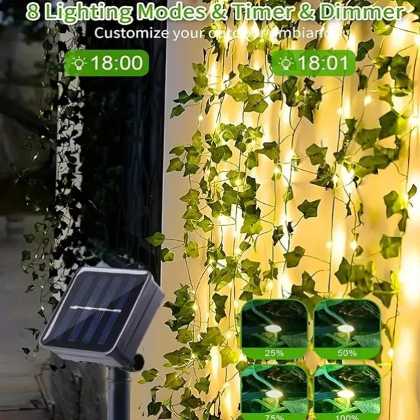 Solar Rose Flower String Lights 2m 20LEDs Garden Waterproof Valentine's Day String Lights for Home Bedroom Party Holiday Wedding Christmas Garden Valentine's Day Decoration