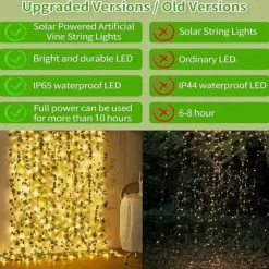 Solar Rose Flower String Lights 2m 20LEDs Garden Waterproof Valentine's Day String Lights for Home Bedroom Party Holiday Wedding Christmas Garden Valentine's Day Decoration