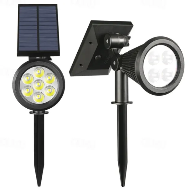 Solar Spot Lights Outdoor 2-in-1 Solar Landscape Spotlights Security Lights IP65 Waterproof Wall Lights for Walkway Yard Garden Driveway Pathway Garden 4/7 LED Beads